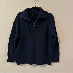 Banana Republic Half Zip Navy Sweater, NWT, Size - L